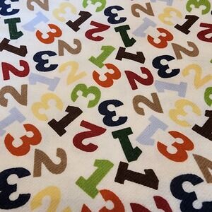 Springs‎ Creative Jungle 1, 2, 3 Numbers Toss Cotton Flannel Quilting Fabric